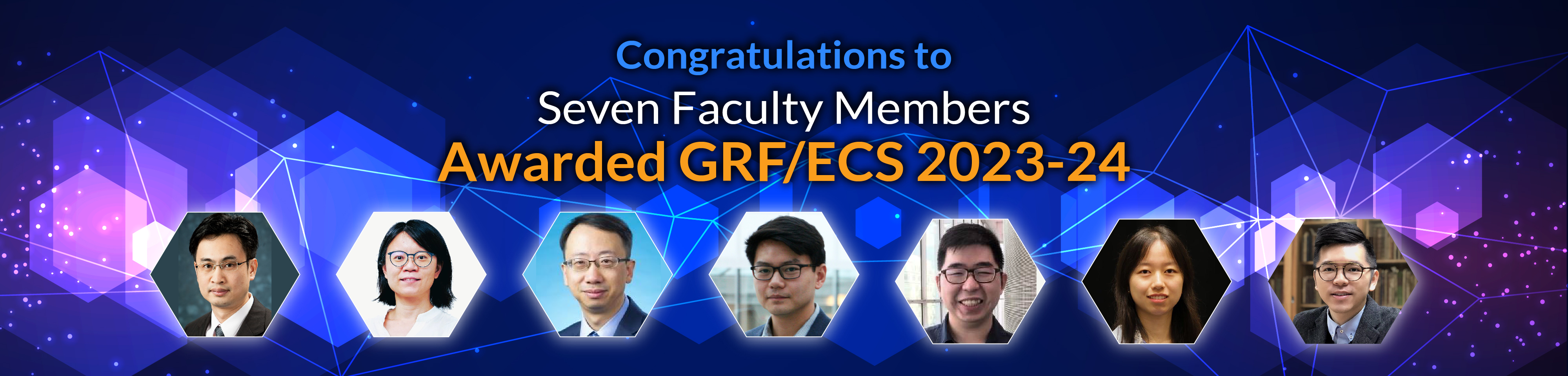 Seven Faculty Members from the School of Data Science Awarded GRF/ECS 2023-24