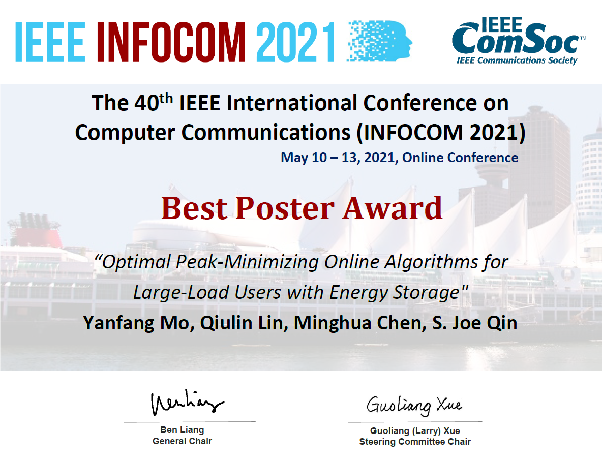 SDSC Faculty awarded at IEEE INFOCOM 2021