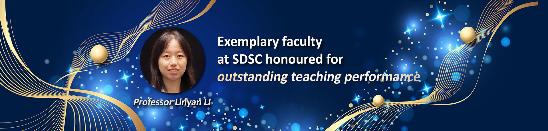 Linyan LI Outstanding Teaching Performance eBanner