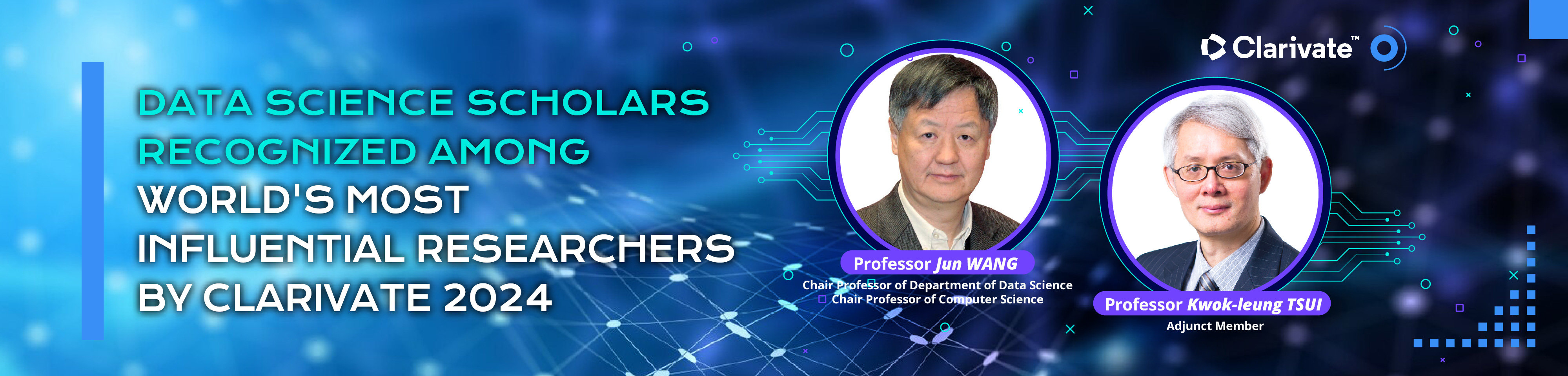 Data Science Scholars Recognized Among World's Most Influential Researchers by Clarivate 2024